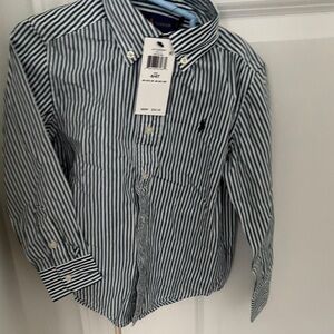 Polo by Ralph Lauren Kids Navy and White Striped Shirt